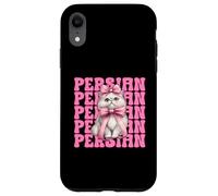 Noeud Coquette Rose Perse Chat Fille Chat Maman Coque pour iPhone XR