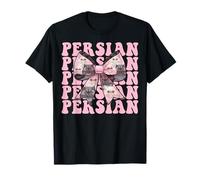 Noeud Coquette Rose Perse Chat Fille Chat Maman T-Shirt
