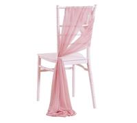 Noeud de Chaise Mariage Ceintures de chaise en mousseline de soie, 10/50 pièces, décoration de chaise de mariage, 17x250cm, for décorations d'allée de mariage, fête, Banquet, événement(Dusty pink,50pc