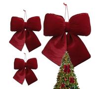 Noeud de Décoration pour Couronne | Décoration en Velours Rouge pour l'Arbre de Noël,Pour Porte D'Entrée | Pour Fêtes de Fin d'Année, Mariage, Sapin, Porte d'Entrée, Couronne, Guirlande, Emballage, Sa