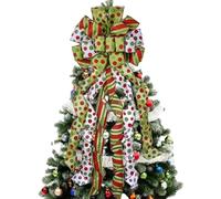 Noeud De Décoration Pour Le Sommet Du Sapin De Noël - Décorations Festives,Noeud Décoratif | pour Célébration Saisonnière Salon Entrée Fête Manteau de Cheminée Mur Affichage Arrière-plan Photo Célébra