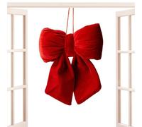 Noeud de Noël rouge pour décoration d'hiver | Nœuds de Noël rouges pour l'hiver, l'automne, un anniversaire, une fête de mariage, la maison ou l'extérieur, taille M