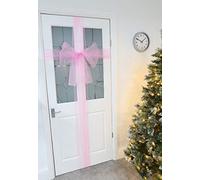 Noeud de porte de Pâques en tissu rose pour Noël - Faites votre propre nœud en tissu