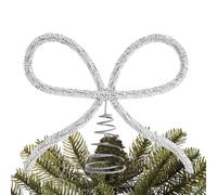 Noeud De Sommet De Sapin De Noël - 20x25 cm Décoration Saisonnière,Décoration de Noël pour Extérieur | pour Propriétaires Appartement Salon Manteau de Cheminée Organisateurs de Fête de Bureau