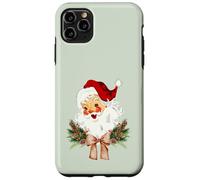 Noeud Floral de Noël Vintage avec nœud Papillon Coquette Jolly Old Saint Coque pour iPhone 11 Pro Max