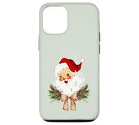 Noeud Floral de Noël Vintage avec nœud Papillon Coquette Jolly Old Saint Coque pour iPhone 12/12 Pro