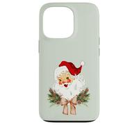 Noeud Floral de Noël Vintage avec nœud Papillon Coquette Jolly Old Saint Coque pour iPhone 13 Pro