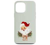 Noeud Floral de Noël Vintage avec nœud Papillon Coquette Jolly Old Saint Coque pour iPhone 13 Pro Max
