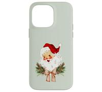 Noeud Floral de Noël Vintage avec nœud Papillon Coquette Jolly Old Saint Coque pour iPhone 14 Pro Max