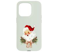 Noeud Floral de Noël Vintage avec nœud Papillon Coquette Jolly Old Saint Coque pour iPhone 15 Pro