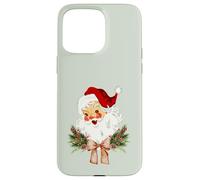 Noeud Floral de Noël Vintage avec nœud Papillon Coquette Jolly Old Saint Coque pour iPhone 15 Pro Max