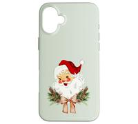 Noeud Floral de Noël Vintage avec nœud Papillon Coquette Jolly Old Saint Coque pour iPhone 16 Plus