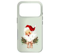 Noeud Floral de Noël Vintage avec nœud Papillon Coquette Jolly Old Saint Coque pour iPhone 17 Pro