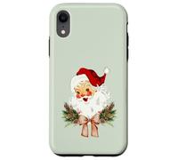Noeud Floral de Noël Vintage avec nœud Papillon Coquette Jolly Old Saint Coque pour iPhone XR