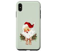 Noeud Floral de Noël Vintage avec nœud Papillon Coquette Jolly Old Saint Coque pour iPhone XS Max