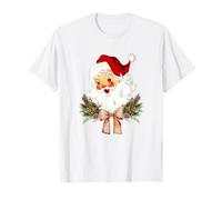 Noeud Floral de Noël Vintage avec nœud Papillon Coquette Jolly Old Saint T-Shirt