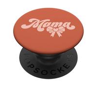 Noeud minimaliste en forme de cœur orange saumon PopSockets PopGrip Adhésif