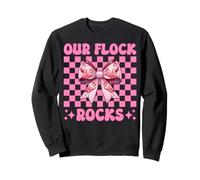 Noeud Papillon Coquette Rose avec Flamant Rose Sweatshirt