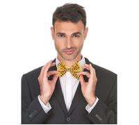 Noeud papillon doré avec sequins adulte
