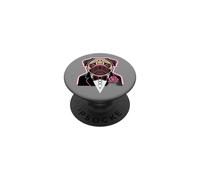 Noeud Papillon en Forme de Carlin avec Rose PopSockets PopGrip Adhésif