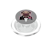 Noeud Papillon en Forme de Carlin avec Rose PopSockets PopGrip pour MagSafe