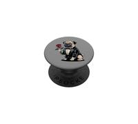 Noeud Papillon pour Chien Motif Carlin PopSockets PopGrip Adhésif