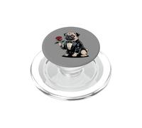 Noeud Papillon pour Chien Motif Carlin PopSockets PopGrip pour MagSafe