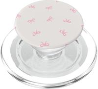 Noeud Papillon Rose à Motif de nœuds Coquette pour Fille Esthétique Preppy PopSockets PopGrip pour MagSafe