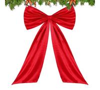Noeud pour Cime De Sapin De Noël - Décoration Maison Ruban Satin | Décoration Géante Porte Entrée Noël | pour Porte Mur Porche Couronne Manteau Escalier Mariage Anniversaire Fiançailles