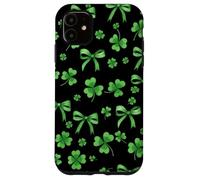 Noeud Vert Lucky Clover Coquette St Patricks Day Pattern Coque pour iPhone 11