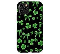 Noeud Vert Lucky Clover Coquette St Patricks Day Pattern Coque pour iPhone 11 Pro