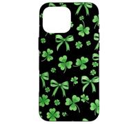 Noeud Vert Lucky Clover Coquette St Patricks Day Pattern Coque pour iPhone 16 Pro Max