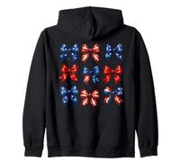Noeuds à coquette rouges blancs bleus 4 juillet étoiles rayures amusantes Sweat à Capuche