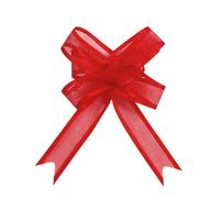 Noeuds Automatique Organdi - ROUGE - Lot de 5