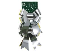 Noeuds de décoration de Noël en extérieur 2 pièces en argent longueur 14cm