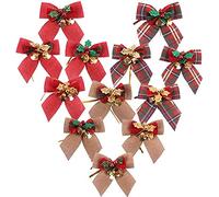 Noeuds de Noël avec des Cloches, pour décoration de Nouvel an (12 Pack)