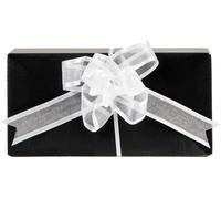 Noeuds d'organza décoration de Noël 6 pièces blanc 10cm
