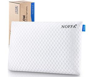 NOFFA Oreiller Plat pour Adulte/Enfant 40x60x6cm, Oreiller Ferme Ventre Couchage Bas Memoire Forme, Coussin Plat Mince