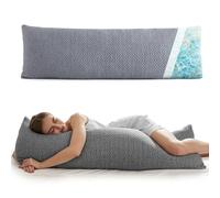 NOFFA Traversin 137 cm Coussin de Grossesse pour Dormir Oreiller pour Dormeur Latéral Long Coussin de Maternité avec Mousse à Mémoire de Forme Déchiquetée Coussin Allaitement pour Femme Enceinte