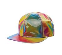 Nofonda Casquette de Baseball Arc-en-Ciel, Casquette Réplique Marty McFly, Chapeau Métallique et Cool, Unisexe et Ajustable, Parfait Costume pour Halloween, Noël, Déguisement, Cosplay