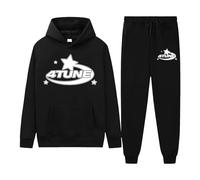 NOFS Y2K Survêtement pour homme - Ensemble sweat à capuche et pantalon de jogging - Imprimé lettre - Pantalon de sport décontracté à manches longues - Vêtement de sport tendance - Streetwear chaud