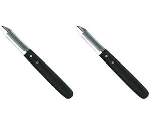 Nogent 3 Etoiles 01120B Eplucheur 1 Tranchant Expert 4 cm Noir (Lot de 2)