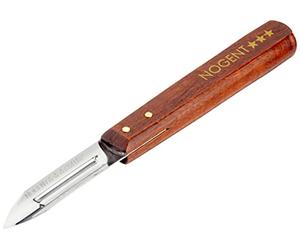 Nogent 3 Etoiles 01210B Eplucheur Acier inoxydable Classic Bois, Merisier