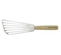 NOGENT*** Pelle de cuisine ajourée 16 cm - Spatule inox anti-graisse - Manche Hêtre - Ustensile polyvalent pour poisson, crêpes, œufs - Résistante et durable - 99420K