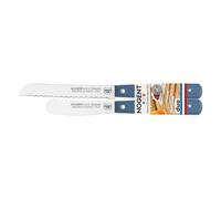 Set duo petit déjeuner bleu paon acier inoxydable (inox) 22.00x2.00 cm