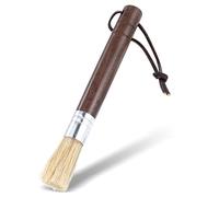 Nogeqi Brosse de nettoyage pour machine à café en poils naturels Barista Brosse à café Accessoires avec poignée en bois Porte-filtre ergonomique Accessoires pour moulin à café Machine à expresso