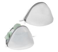 Nogeqi Lot de 2 filets à linge pour machine à laver, à mailles fines, pour linge de bébé, soutien-gorge, sous-vêtements, chaussettes, forme semi-circulaire, 18 x 15 cm
