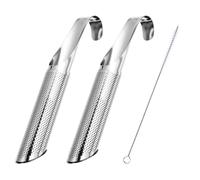 Nogeqi Lot de 4 passoires à thé en acier inoxydable pour thé en vrac, infuseur à thé à mailles fines en acier inoxydable avec poignée à crochet, infuseur à thé réutilisable pour rose, café, épices,