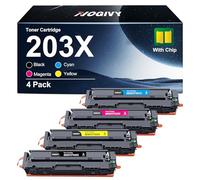 NOGIVY 203X 203A Toner Compatible avec HP 203X 203A CF540X pour Color Laserjet Pro MFP M281fdw M281fdn M280nw M281cdw M254dw M254nw M254dn CF541X CF542X CF543X Noir Jaune Magenta. Lot de 4