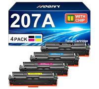 NOGIVY 207A 207X Cartouche de toner compatible pour HP 207A 207X Color Laserjet Pro MFP M283fdw M255dw M282nw M283fdn M255nw Noir/cyan/jaune/magenta